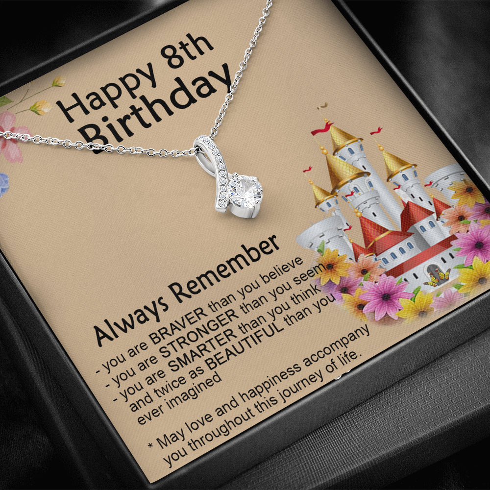 Birthday Gift for 8 Year Old Girl from Mom, Necklace for 8 Year