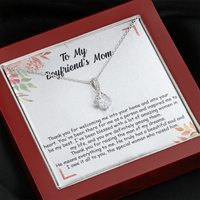 Thumbnail for to my boyfriend's mom necklace, thank you for raising the man of my dreams alluring beauty necklace gift