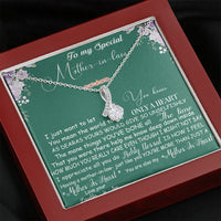 Thumbnail for iWow Inspirational Alluring Beauty Necklace - to My Mother in Law, You Mean The World Necklace - Birthday Gift for Mother in Law with Box Message Card On Birthday, Christmas