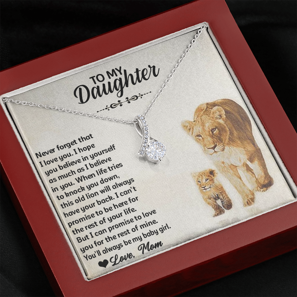 to My Daughter Necklace Gift - Gift for Daughter from Mom, Necklace from Mom, Daughter Birthday Gift