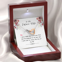 Thumbnail for Happy Family Gift to My Future Wife I was A Little Late to Be Your First Necklace Interlocking Heart