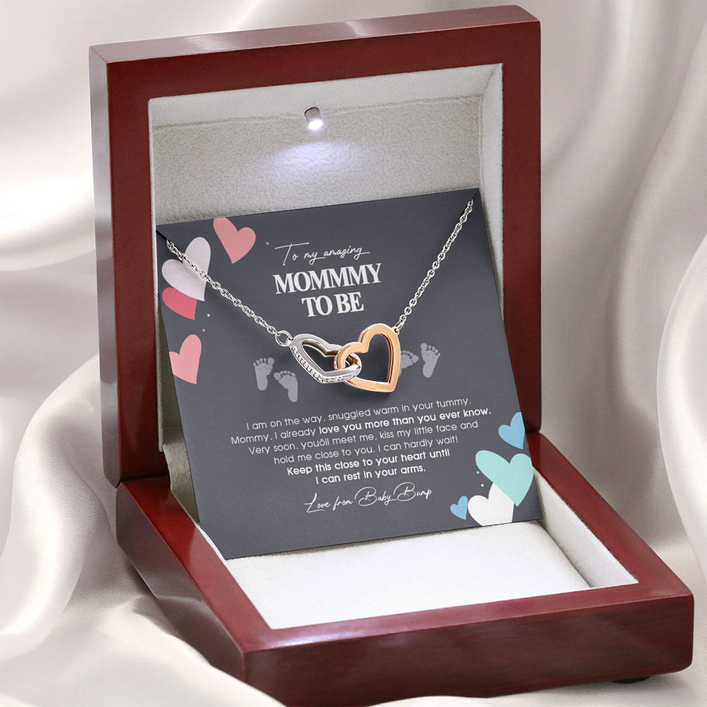 To My Mommy To Be, Never-ending Love From Baby Bump Necklace
