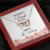 Thumbnail for I’d Shank A Bitch For You Right In The Kidney Interlocking Hearts Necklace – Best Friend Gift Necklace; Gift for Birthday,Christmas,Valentine's Day,Mother's day,Father's Day,Thanksgiving