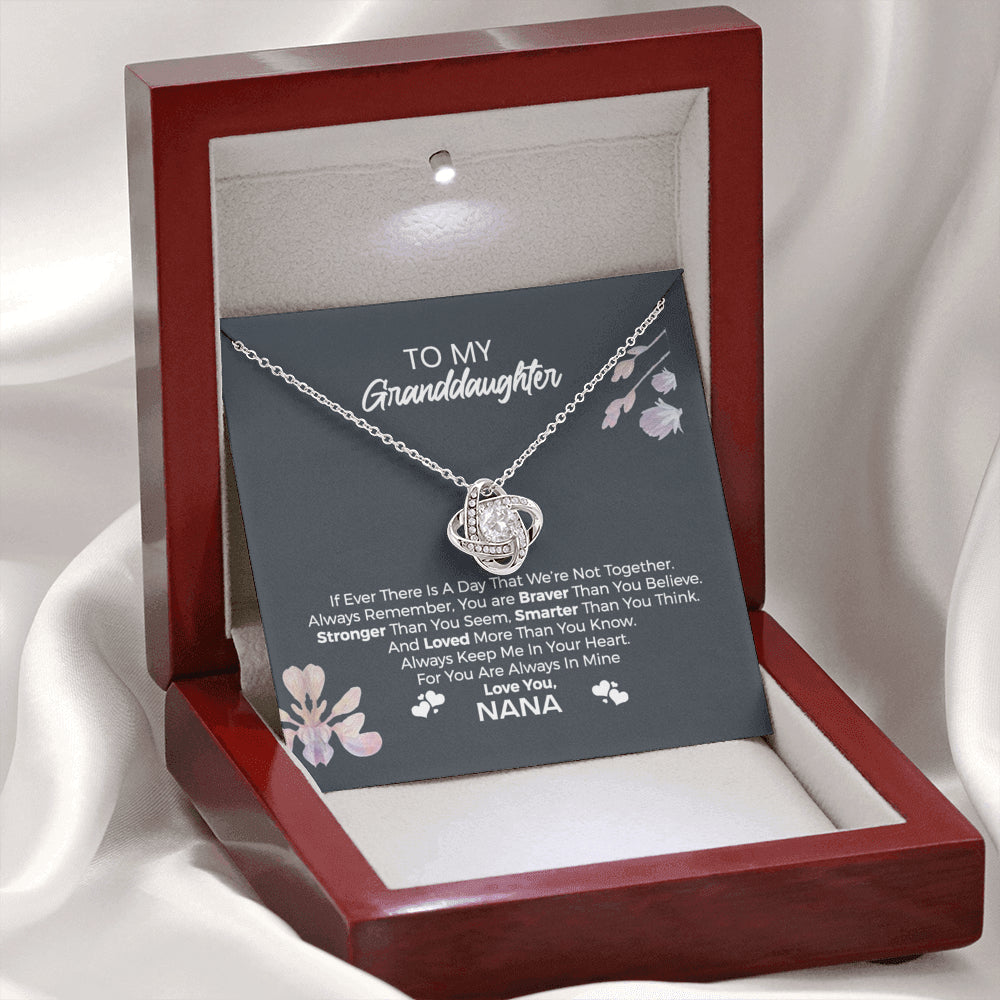 To My Granddaughter, "Always Remember" Love Knot from Nana | Granddaughter Christmas, Birthday, Graduation Gift | Granddaughter Necklace