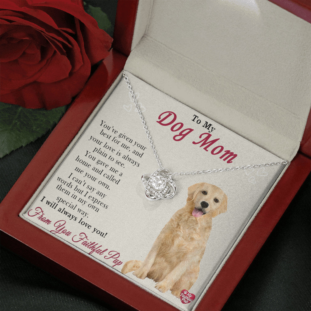 Meaningful Quote Golden Retriever Necklace Gift for Dog Mom, Gift for Dog Lover, Dog Mom Gift, Dog Mama Jewelry, Golden Retriever Dog Gift, Gift from Dog Standard Box