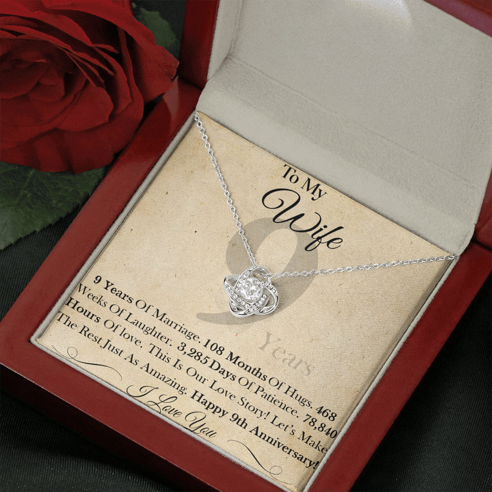 iWow Inspirational 9 Year for Wife This is Our Love Story Necklace On Birthday, Christmas