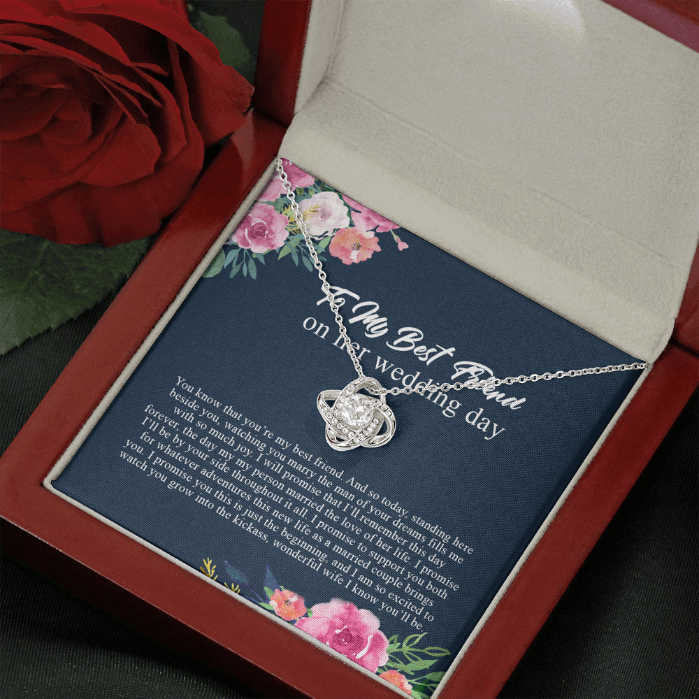 Friend to Bride Necklace Gift with Message Card, on Her Wedding Day, Friend of The Bride Necklace, Wedding Gift for Bride, Bride Jewelry Gift