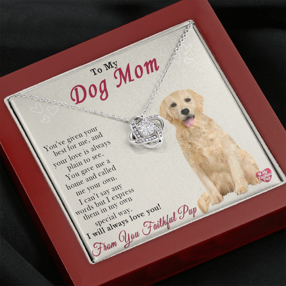 Meaningful Quote Golden Retriever Necklace Gift for Dog Mom, Gift for Dog Lover, Dog Mom Gift, Dog Mama Jewelry, Golden Retriever Dog Gift, Gift from Dog Standard Box