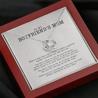 Thumbnail for Meaningful Quote Boyfriend's Mom Gift, To My Boyfriends Mom Necklace, For My Boyfriend's Mom on Mother's Day, Birthday Gift for Boyfriends Mom On Christmas, Birthday
