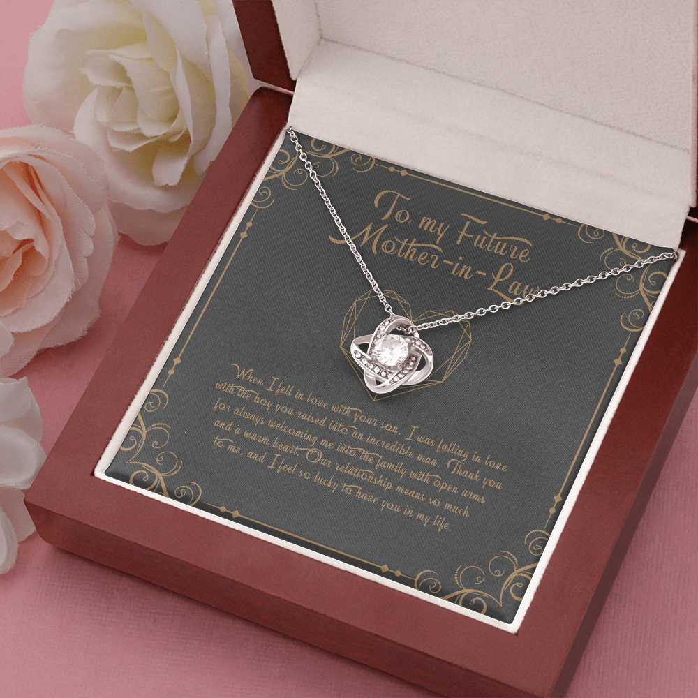 To My Future Mother in Law i fell in love in your son Necklace, Mother Necklace, To My Mother Necklace, Mother Birthday Card, Gift For Mother in Law Fix 02