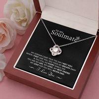 Thumbnail for to my soulmate necklace, you are my life my love my best friend the love knot necklace