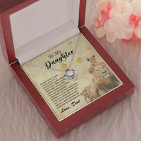 Thumbnail for to my daughter necklace from dad, never forget that i love you the love knot necklace