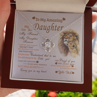 Thumbnail for To My Daughter (From Dad) Love Knot Necklace, I'Ll Always Carry You In My Heart Message Card, Jewelry Pendant Gift For Daughter From Father, Meaningful Gift, Thoughtful Gifts For Daughter
