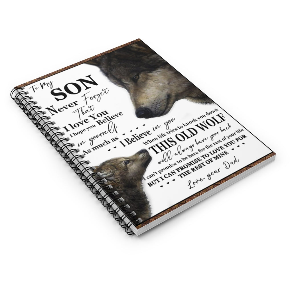 Woft Father and Son - To My Son Never Forget that I Love You Spiral Notebook - Ruled Line