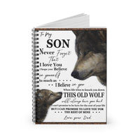 Thumbnail for Woft Father and Son - To My Son Never Forget that I Love You Spiral Notebook - Ruled Line