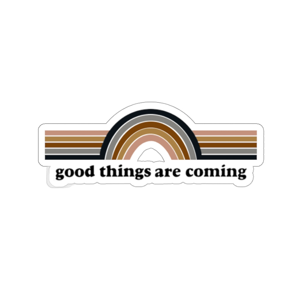 Good Things are Coming Decal, Water Bottle Sticker, Retro Vinyl Sticker, Encouraging Decal, Aesthetic Sticker,Notebook Sticker,Mental Health