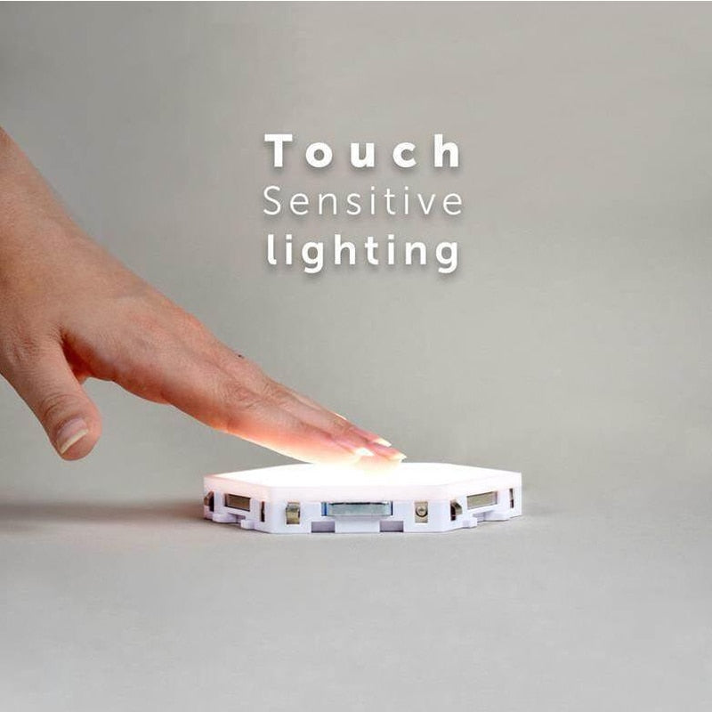 10 PCS DIY Quantum Light Touch Sensitive Sensor Night Lamp Modular Hexagonal LED Magnetic Lights Wall Lamp night light