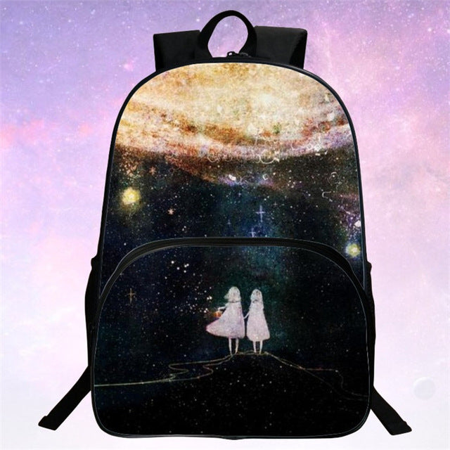 Children School Bags Galaxy / Universe / Space 24 Colors Printing Backpack For Teeange Girls Boys Star Schoolbags