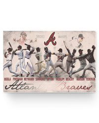Thumbnail for Molomon Braves Wall Atlanta Braves Posters Awesome Gifts Decor Living Room 24x36 Print - White, 36