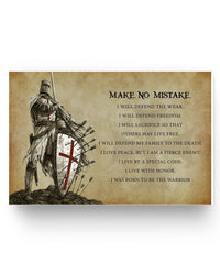 Thumbnail for Customized Make NO Mistake - English - Knight Templar Posters Family Friend, Perfect Happy Birthday Gift Decor Bedroom, Living Room Print -White, 12
