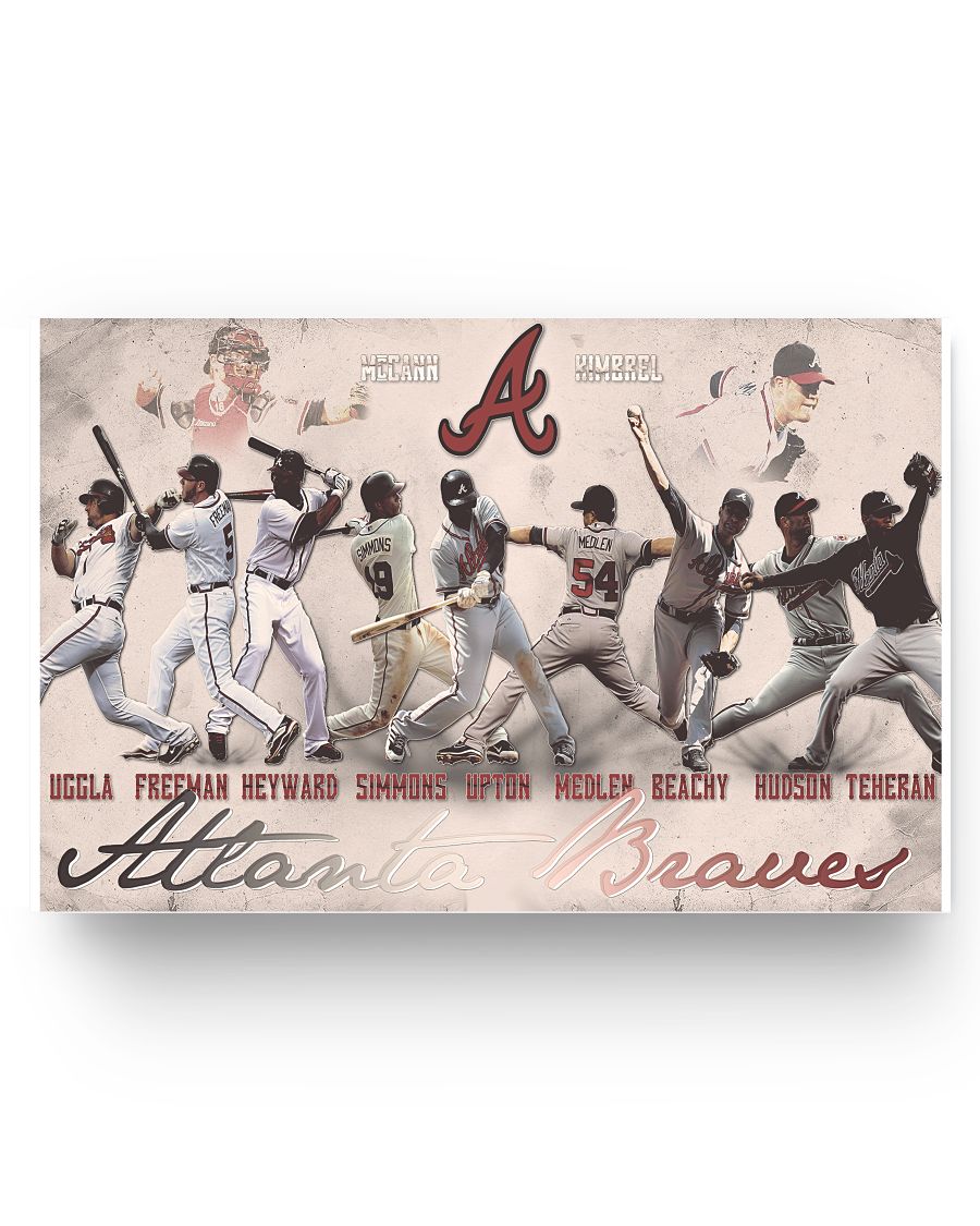Molomon Braves Wall Atlanta Braves Posters Awesome Gifts Decor Living Room 24x36 Print 11x17 poster