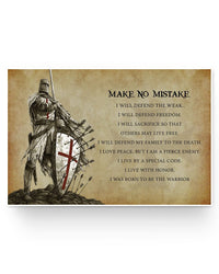 Thumbnail for Customized Make NO Mistake - English - Knight Templar Posters Family Friend, Perfect Happy Birthday Gift Decor Bedroom, Living Room Print -White, 36x24 Poster