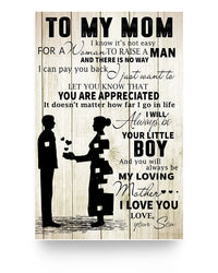 Thumbnail for Gifts Son To My Mom I Know It's Not Easy Poster Best Gift Mom Day Posters Family