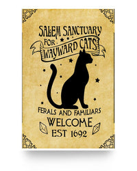 Thumbnail for Personalized Salem Sanctuary for Wayward Cats Ferals and Familiars Welcome Est. 1692 Print Poster Wall Art Home Decor Best Gift for Wicca 11x17 Poster