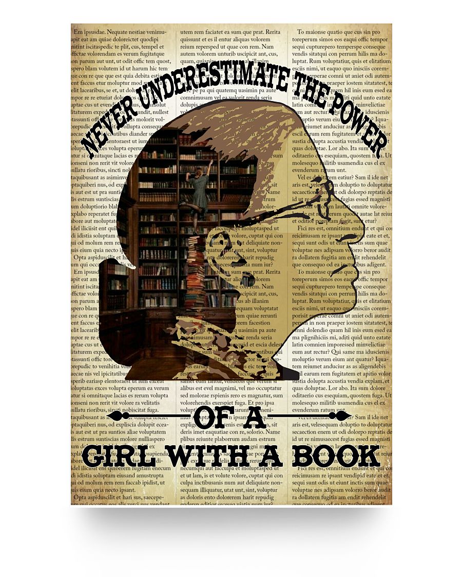 Molomon Inspirational Ruth Bader Ginsburg Never Underestimate The Power of A Girl with A Book Poster Family Friend, Awesome Birthday Gift Decor Bedroom,16x24 Poster