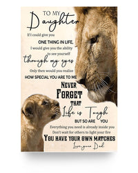 Thumbnail for Customized Lion to My Daughter You Have Your Own Matches Vertical Poster Family Friend Gift Unisex, Awesome Perfect Happy Birthday Gift Decor Bedroom, Living Room Print 24