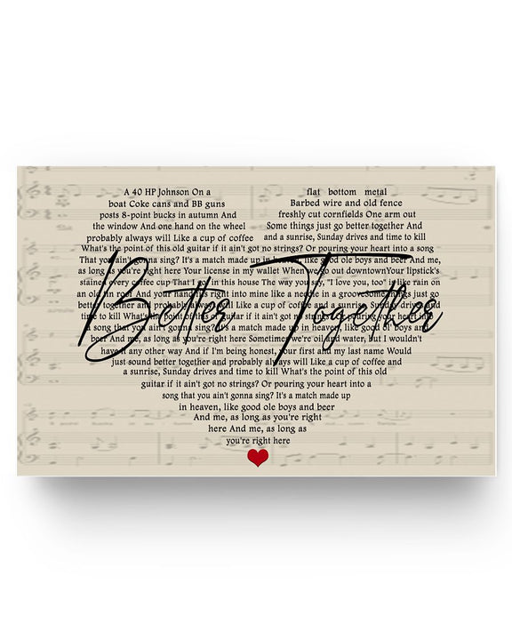 Personalized to My Loving Wife Poster Beautiful Crazy Luke Combs Lyric – AZ  Family Gifts