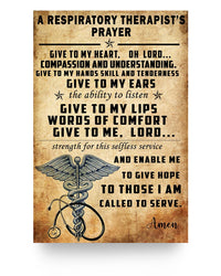 Thumbnail for Molomon Gifts Poster A Respiratory Therapist’s Prayer Give to My Heart Art Print Family Friend Gift Unisex, Wedding, Anniversary, Awesome Birthday Perfect Happy Birthday Decor Bedroom 16x24 Poster