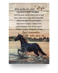 Thumbnail for Inspirational to My Son Poster Horse While On This Ride Called Life Just Remember The Ride Goes On. Family Friend, Awesome Birthday Decor Bedroom, Living Room Art Print 16x24 Poster