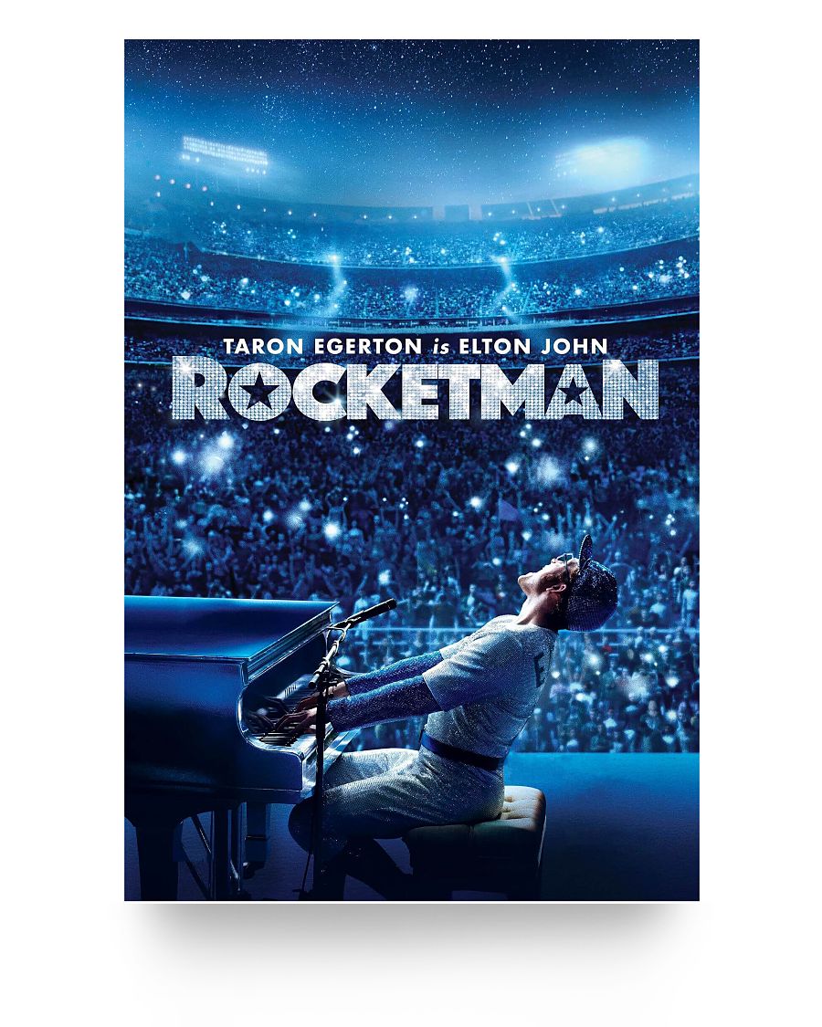 Rocketman New 2019 A Musical Fantasy Posters Wall Full Size Birthday Gifts Decor Bedroom, Living Room 24x36 Print White 24x36 Poster