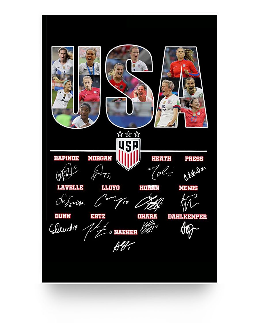 Women's World Cup American USWNT Signature Alex Morgan Posters Awesome Gifts Decor Living Room 24x36 Print