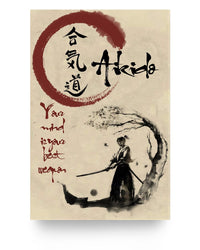 Thumbnail for Inspirational Gifts Your Mind is Your Best Weapon - English - Aikido Poster Posters 24*36