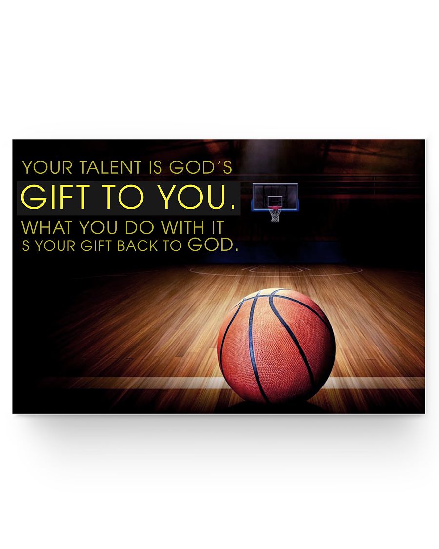 iWow Gifts Your Talent is God’s Gift to You Basketball Posters Art Print Family Friend Gift Unisex, Wedding, Anniversary, Awesome Birthday Perfect Happy Birthday Decor Bedroom Livingroom 24x16 Poster