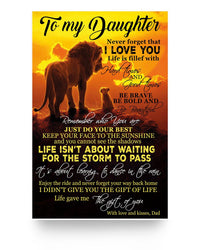 Thumbnail for Inspirational Gifts to My Daughter Never Forget That I Love You, Lion King Posters Family Friend, Awesome Birthday Decor Bedroom, Living Room Print 11x17 Poster