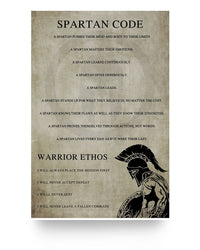Thumbnail for iWow Great Gifts Meaningful Quote Spartan Code - English - Warrior Poster Posters Family Friend Gift Unisex, Awesome Perfect Happy Birthday Gift Decor Bedroom, Living Room 36