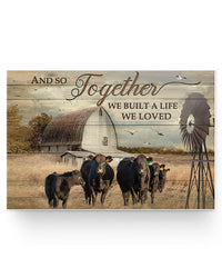 Thumbnail for Molomon Inspirational and So Together We Built A Life We Loved Cows in The Farm Poster Family Friend, Awesome Birthday Gift Decor Bedroom, Living Room Art Print  24x16 Poster