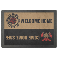 Thumbnail for Firefighter Welcome Home Come Home Safe Indoor and Outdoor Doormat Warm House Gift Welcome Mat Gift  (Indoor & Outdoor Doormat 26x18)